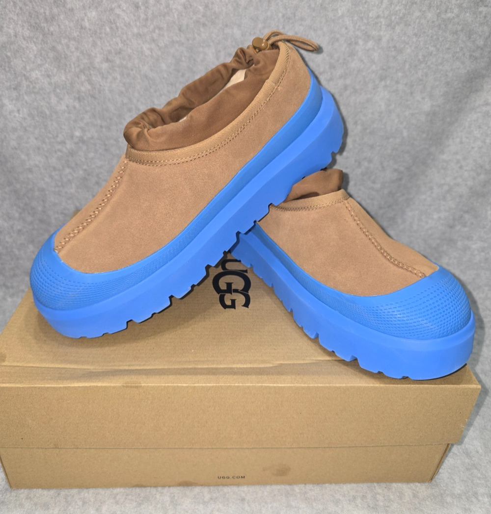 UGG Men’s Tasman Weather Hybrid Slip On Shoes Chestnut Blue 1144096 Size 9 Box
